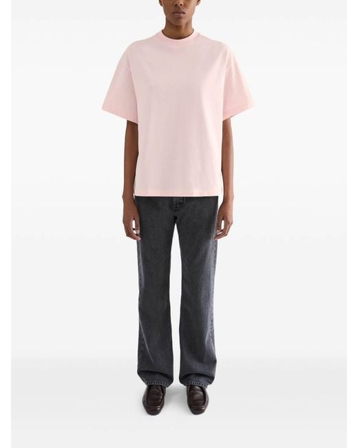Jil Sander Pink Cotton T-Shirt