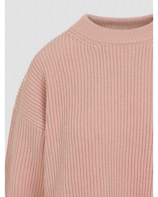 Jil Sander Pink Long Sleeves Cn Jumper