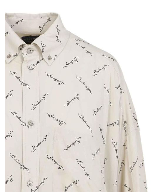 Balenciaga White Elevated Elegance Mini Shirt