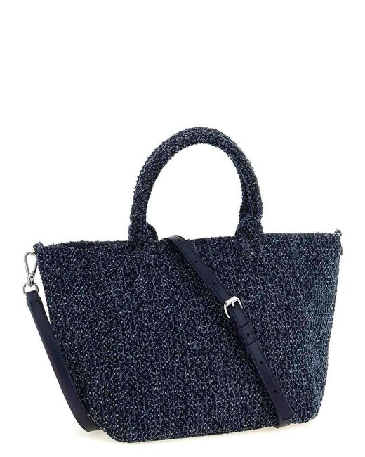 Ganni Blue Small Shopping Bag
