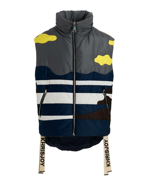 Khrisjoy Blue 'cactus' Oversize Vest for men