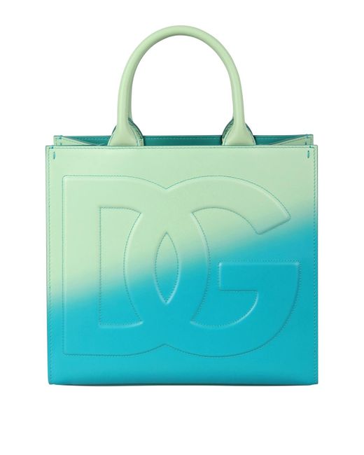 Dolce & Gabbana Green Dg Daily Medium Tote Bag