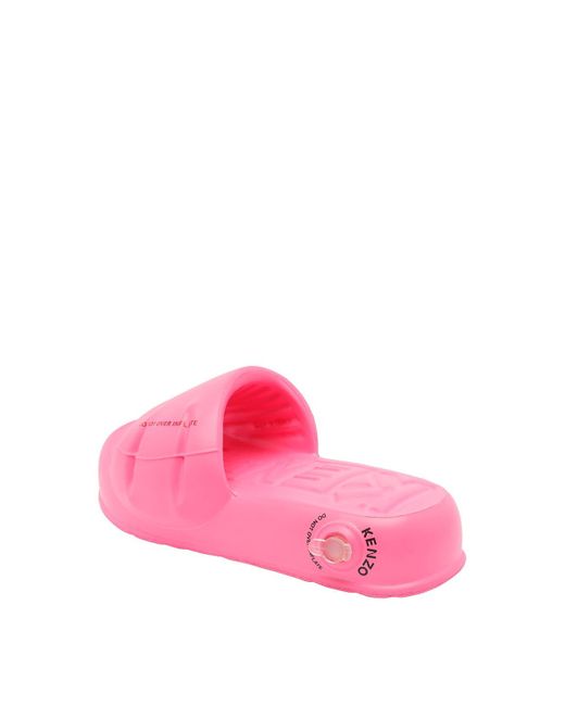 KENZO Pink Logo Detailed Slides