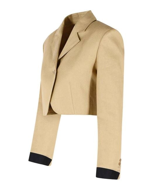 Max Mara Natural Buono Diagonal Cropped Jacket