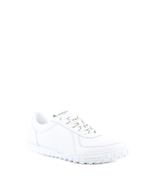 Givenchy White Glide Runner Leather Sneakers for men