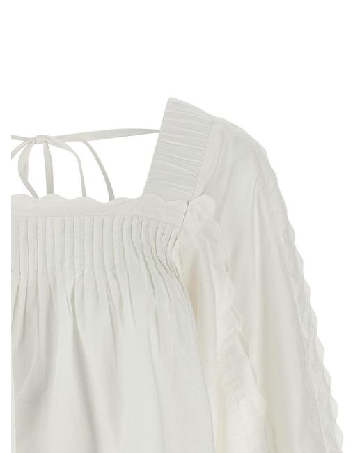 Farm Rio White Cotton Blouse