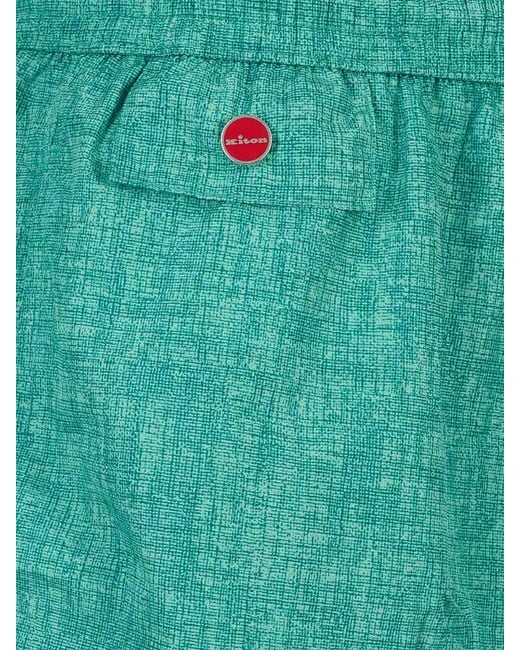 Kiton Green Swimsuit for men