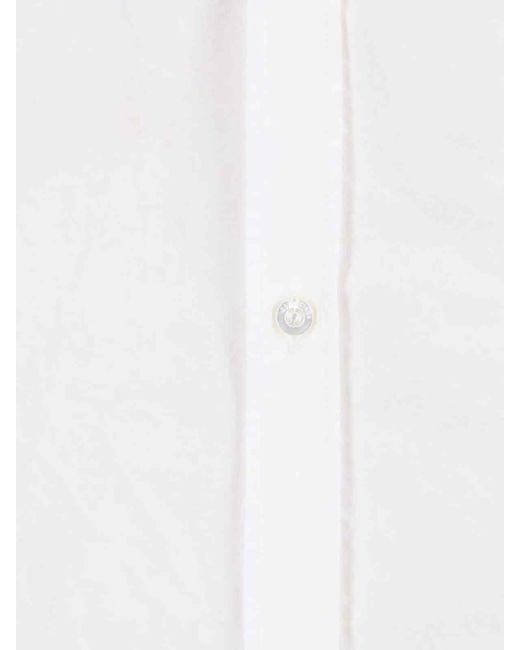 Balenciaga White Oversized Logo Shirt for men