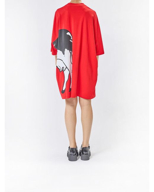Moschino Red Over Size Dress