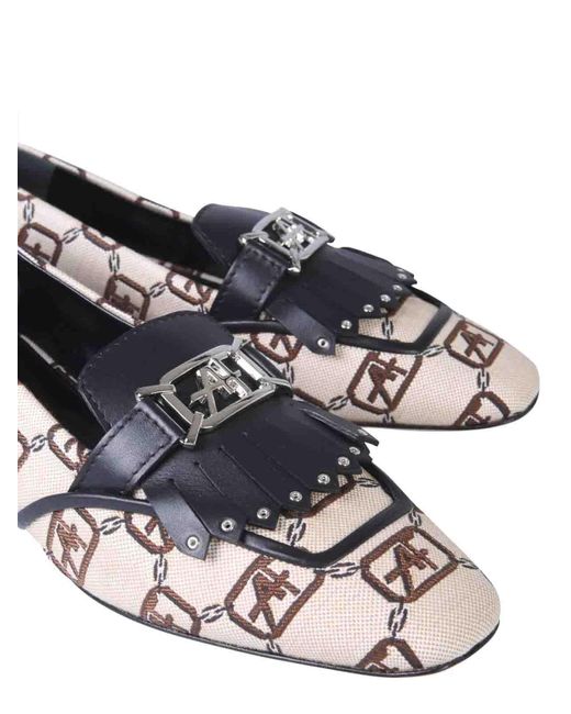 Alberta Ferretti White Logo-Pattern Pumps