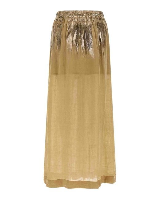 Nude Natural Slit Skirt