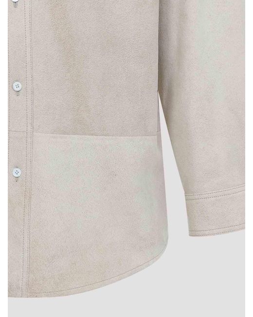 Loewe White Lamb Leather Shirt for men