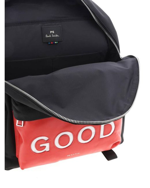 Paul Smith Red Good Backpack for men