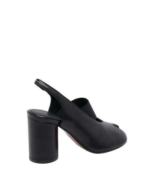 MM6 by Maison Margiela Black Anatomic Numeric Slingback