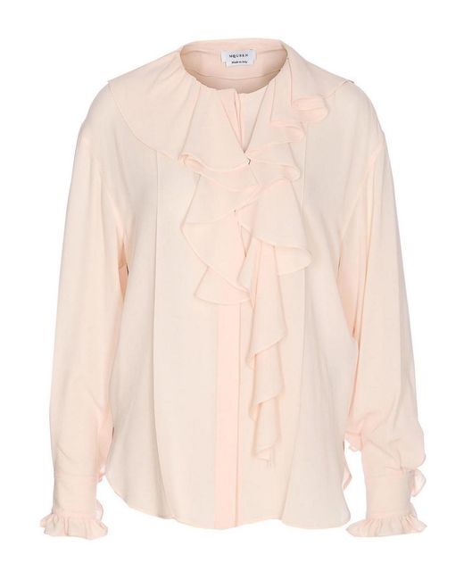 McQueen Pink Pleated Blouse