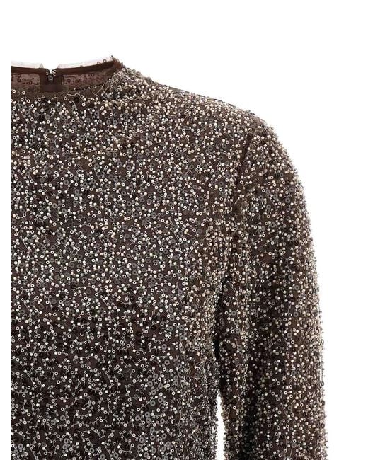 ROTATE BIRGER CHRISTENSEN Black Sequin Top