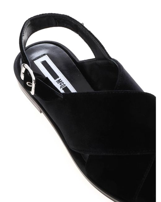 McQ Alexander McQueen Black Kim Sandals In With Braided Bands