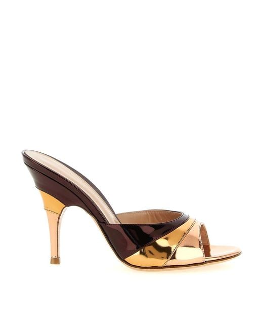 Gianvito Rossi Metallic Marea Mules