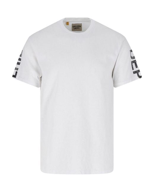 GALLERY DEPT. White Logo T-Shirt for men