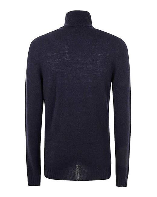 MD75 Blue Turtle Neck Cashmere Sweater for men