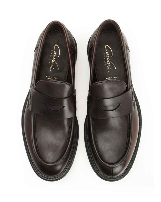 Corvari Black Penny Loafer for men