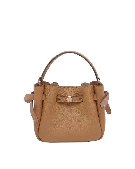 Tory Burch Brown Romy Mini Bucket Bag