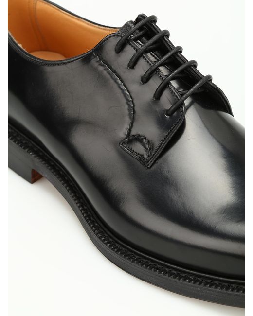 Church's Black Classic Lace-Up Dress Shoes for men