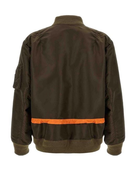 Sacai Gray Twill Nylon Blouson for men