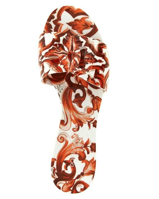 Dolce & Gabbana Orange Bianca' Slides