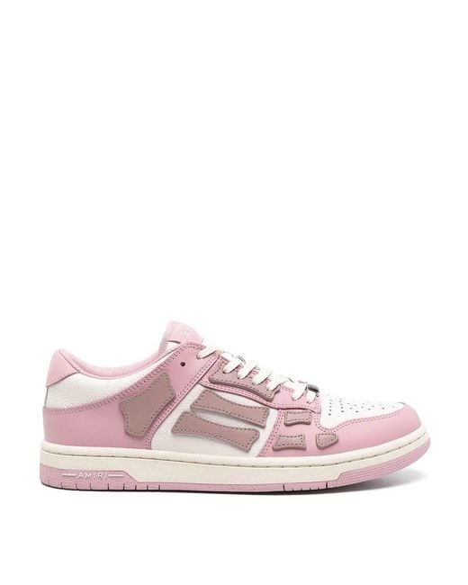 Amiri Pink Skel Top Low Sneakers