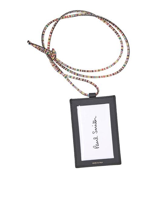 Paul Smith White Neck Badge Holder for men