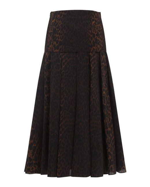 Balenciaga Black Godet Skirt