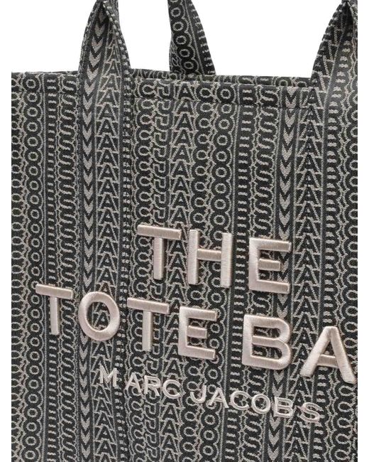 Marc Jacobs Black The Monogram Jacquard Medium Tote Bag