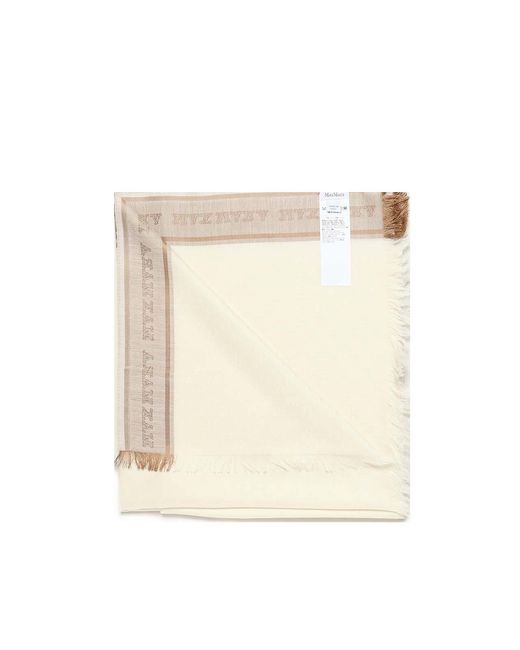 Max Mara Natural Cashmere Silk And Wool Stole