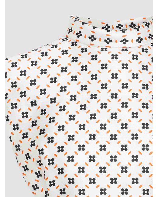 Lanvin White Cropped Sleeveless Top