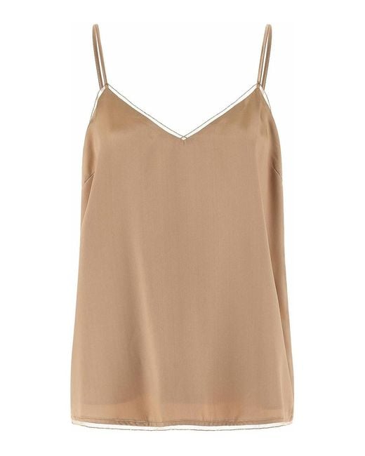 Fabiana Filippi Natural V-Neck Camisole Lingerie Top