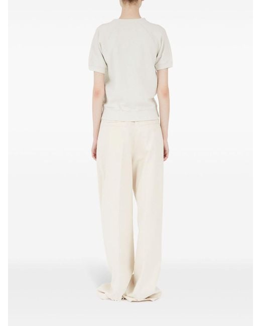 Maison Margiela White Cotton Sweatshirt