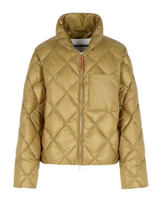 Jil Sander Green Polyamide Down Jacket