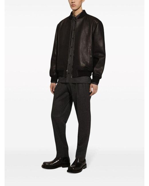 Dolce & Gabbana Black Oversize Flannel Shirt for men
