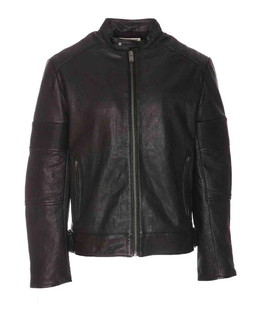 Zadig & Voltaire Lean Biker Leather Jacket in Black for Men | Lyst