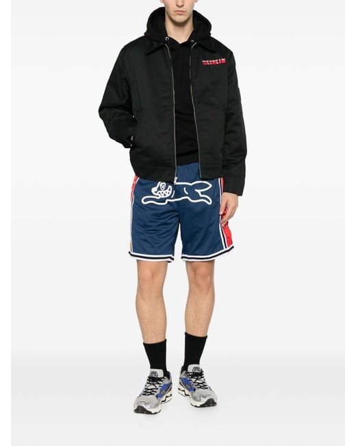 ICECREAM Black Logo Zipped Blouson Jacket for men