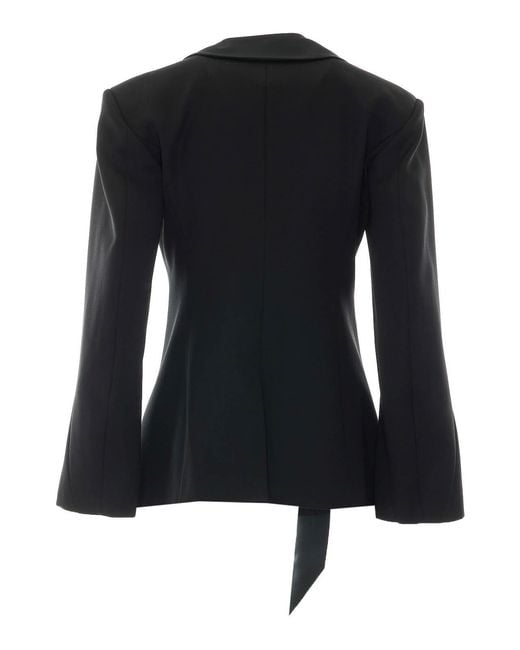 The Attico Black Single-Breasted Blazer