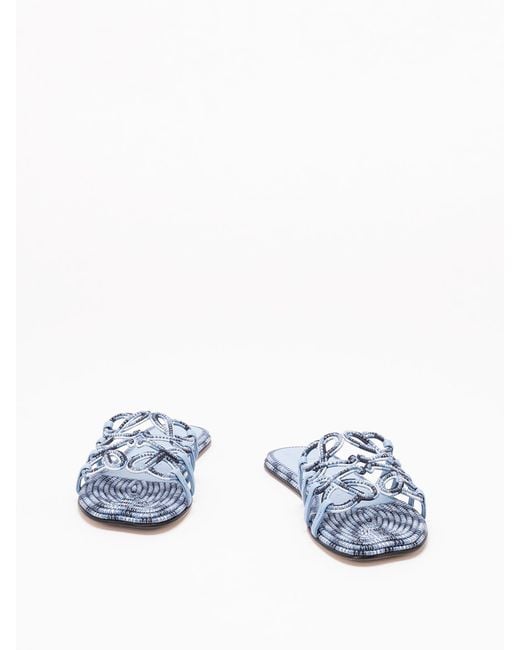Loewe Blue Paula's Ibiza 'Petal Anagram' Slides