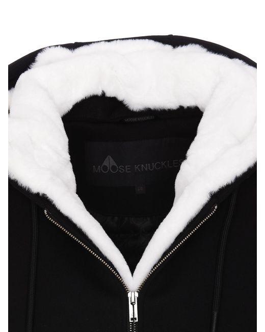 Moose Knuckles Black Classic Bunny Sweatshirt for men