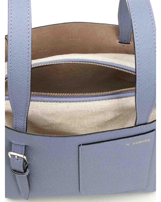 Borsa A Tracolla Micro Secchiello di Valextra in Blue