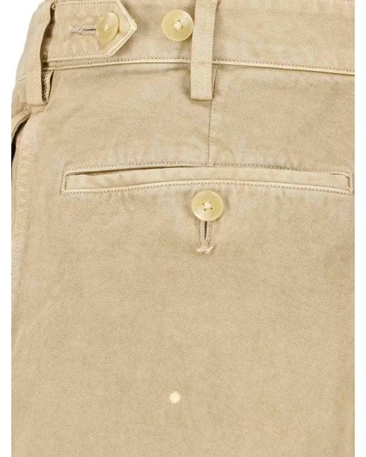 Auralee Natural Wide Chino Trousers for men