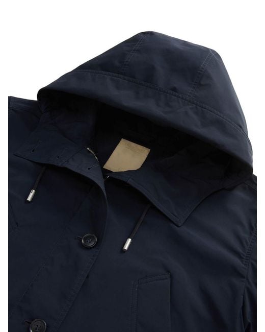Woolrich Blue Short Parka Coat