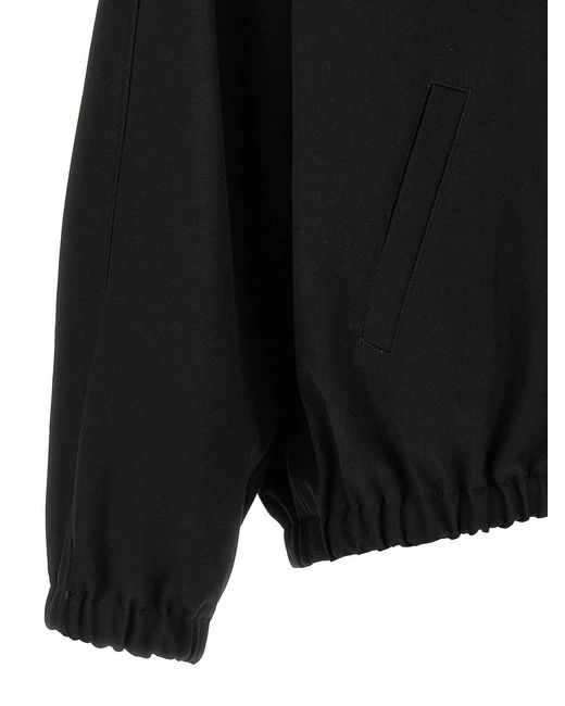 Courreges Black 'Buckle Zipped Bomber' Jacket