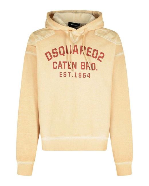 DSquared² Natural 'Cipro' Sand Cotton Sweatshirt for men