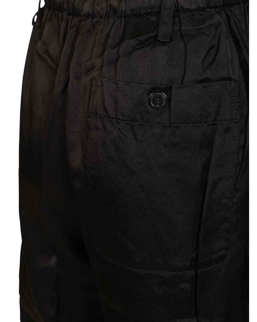 Dries Van Noten Black Penny Long Trousers for men